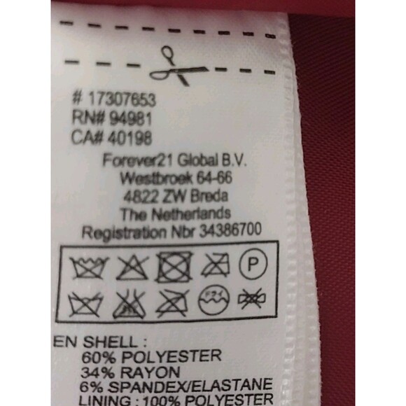 Vtg Forever 21 Dress Women's Stewardess Mini Large RED - Picture 9 of 14